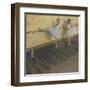 Dancers Practicing at the Barre-Edgar Degas-Framed Art Print