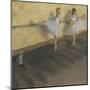 Dancers Practicing at the Barre-Edgar Degas-Mounted Art Print