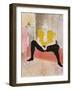 Seated Clowness, 1896-Henri de Toulouse-Lautrec-Framed Giclee Print