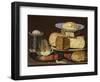 Still Life with Cheeses, Artichoke, and Cherries, Ca 1625-Clara Peeters-Framed Giclee Print