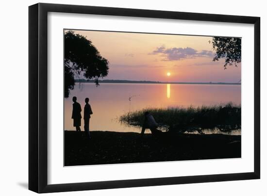 Deepa Village, in are of the Anouak Ethnic People, Edge of Lake Tata, Ilubador State, Ethiopia-Bruno Barbier-Framed Photographic Print