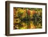 Colorful Foliage Reflection in a Tranquil Lake-George Oze-Framed Photographic Print