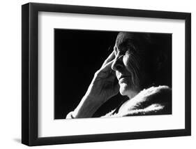 Pensive Portrait of Artist Georgia O'Keeffe-John Loengard-Framed Photographic Print