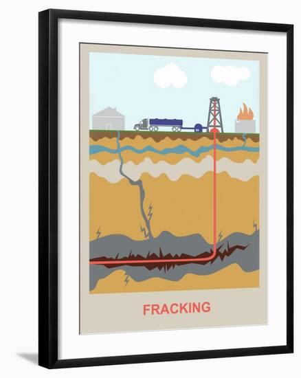 Fracking-Gwen Shockey-Framed Giclee Print