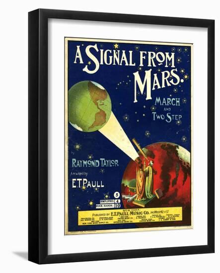 1900s USA A Signal From Mars Sheet Music Cover-null-Framed Giclee Print