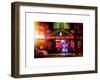 Instants of NY Series - Urban Scene by Night - Vintage Store in Times Square - Manhattan-Philippe Hugonnard-Framed Art Print