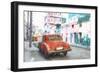 Cuba Painting - Red Chevrolet-Philippe Hugonnard-Framed Art Print