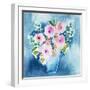 True Blue Bouquet-Esther Bley-Framed Art Print