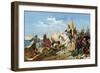 Cortes Scuttling His Ships after Landing in Mexico, c.1518-null-Framed Giclee Print
