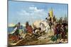 Cortes Scuttling His Ships after Landing in Mexico, c.1518-null-Mounted Giclee Print