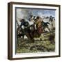 Molly Pitcher Firing Her Fallen Husband's Cannon at the Battle of Monmouth, Revolutionary War, 1778-null-Framed Giclee Print