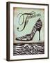 Zebra Shoe-Todd Williams-Framed Art Print