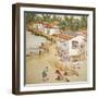 Chinese Farmers Sieving Rice-null-Framed Giclee Print