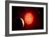 View from Pluto If Our Sun Were Replaced by Vy Canis Majoris-null-Framed Art Print