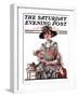 "Teatime," Saturday Evening Post Cover, July 7, 1923-Pearl L. Hill-Framed Giclee Print