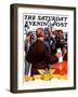 "Candidate Voting," Saturday Evening Post Cover, November 7, 1936-Edgar Franklin Wittmack-Framed Giclee Print