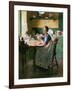 Fixing the lamp (or Woman in Kitchen)-Norman Rockwell-Framed Giclee Print