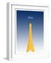 Visit Paris - At Night (minimalist)-The Saturday Evening Post-Framed Giclee Print