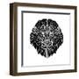 Lion Head Black Mesh 2-Lisa Kroll-Framed Art Print