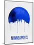 Minneapolis Skyline Blue-null-Mounted Art Print