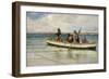 Hauling in the Catch-William Henry Bartlett-Framed Giclee Print