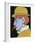 Man with Moustache, Profile-Henri Gaudier-Brzeska-Framed Giclee Print