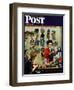 "Millinery Shop," Saturday Evening Post Cover, March 10, 1945-John Falter-Framed Giclee Print