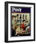 "Millinery Shop," Saturday Evening Post Cover, March 10, 1945-John Falter-Framed Giclee Print