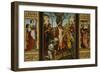 St. Sebastian's Altarpiece: Ss. Barbara and Elizabeth, Martyrdom of S. Sebastian-Hans Holbein the Younger-Framed Giclee Print