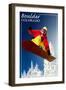 Boulder, Colorado - Snowboarder-Lantern Press-Framed Art Print