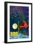 Brundage Mountain, Idaho - Timelapse Snowboarder-Lantern Press-Framed Art Print