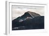 Mount Mansfield, Vermont, View of the Mountain Summit-Lantern Press-Framed Art Print