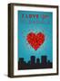 I Love You Glendale, Arizona-Lantern Press-Framed Art Print