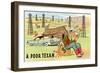 Poor Texan Cartoon-null-Framed Art Print