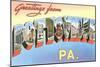 Greetings from Pottsville, Pennsylvania-null-Mounted Art Print