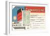 Cunard Line Baggage Tag with Inspection Stamp-null-Framed Art Print