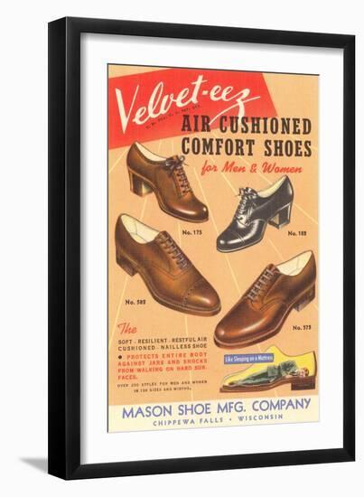 Velvet-eez Men's and Women's Shoes-null-Framed Art Print