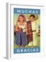 Muchas Gracias, Mexican Children-null-Framed Art Print