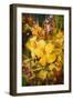 Abstract Painting of Vibrant Yellow Flowers,Illustration-Tithi Luadthong-Framed Art Print