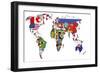 Political Map of World-michal812-Framed Art Print