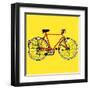 Old Classic Bike Illustration-alvaroc-Framed Art Print