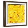 Yellow Triangles Seamless Pattern-art_of_sun-Framed Art Print