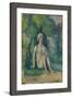 Bather Sitting near the Water, 1876-Paul Cezanne-Framed Giclee Print