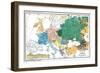 Racial map of Europe, c.1923-null-Framed Giclee Print