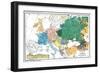 Racial map of Europe, c.1923-null-Framed Giclee Print