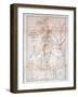 Map of Nile Sources and Lake Victoria-null-Framed Giclee Print