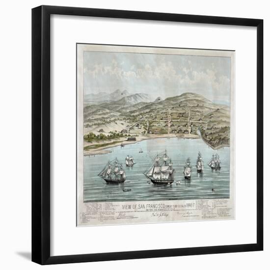 View of San Francisco, Formerly Yerba Buena, in 1846-7-null-Framed Giclee Print