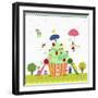 Happy Children Enjoying their Time-TongRo-Framed Giclee Print