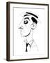 Buster Keaton - caricature of American film comedian, 1895-1966-Neale Osborne-Framed Giclee Print