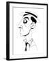 Buster Keaton - caricature of American film comedian, 1895-1966-Neale Osborne-Framed Giclee Print